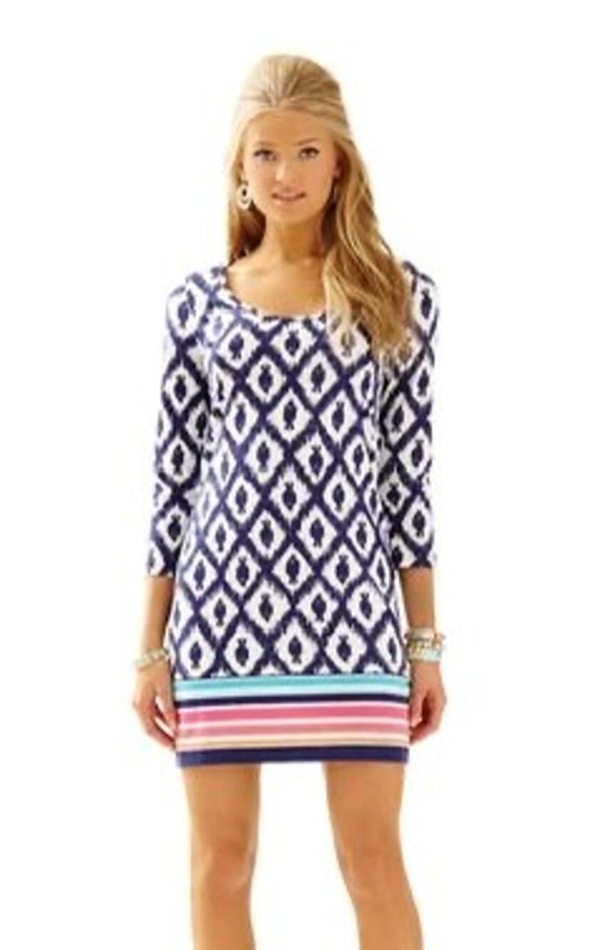 Lilly Pulitzer Beacon T-Shirt Dress Womens Size Large 100% Pima Cotton Beachcore